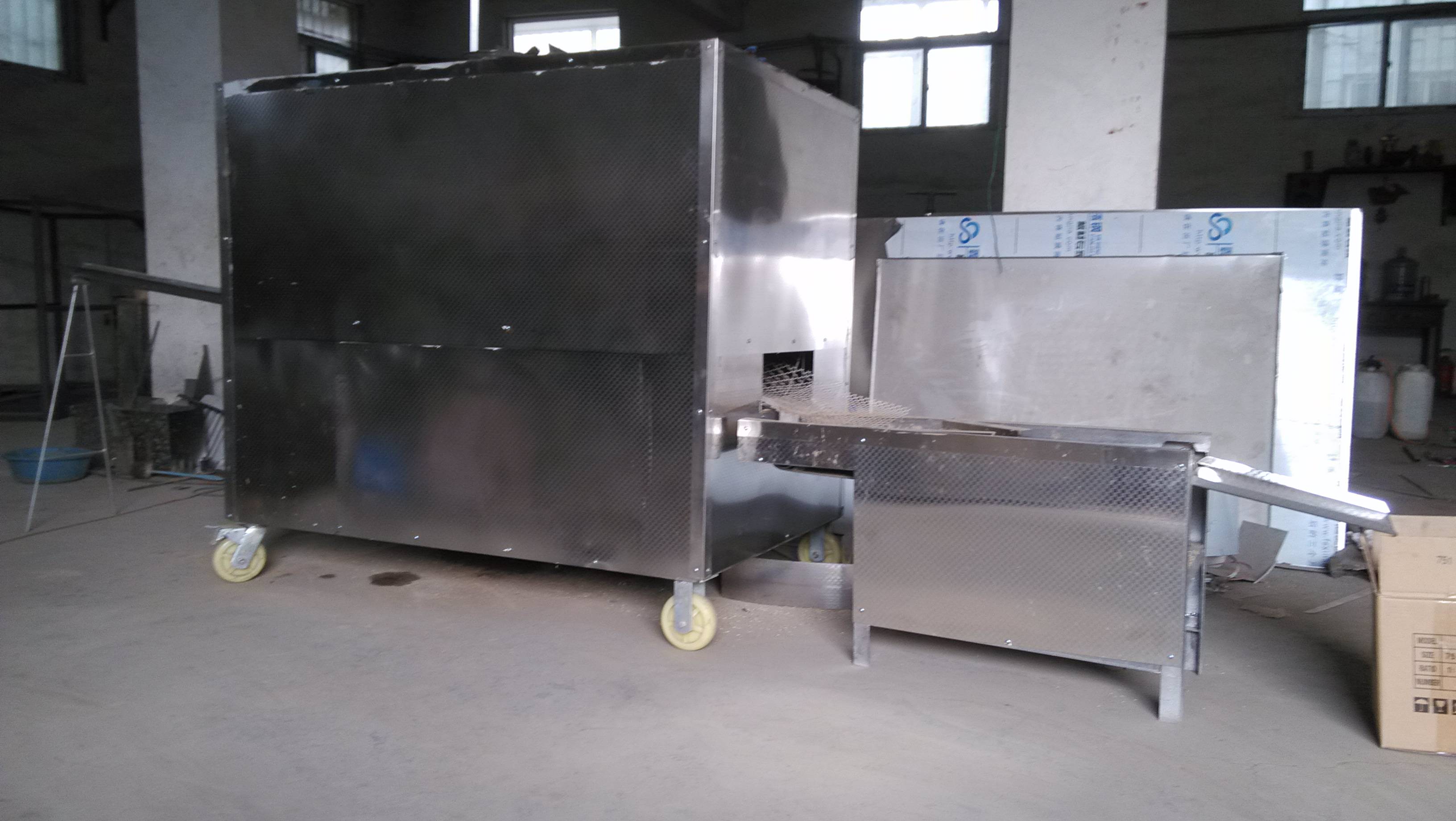 全自动全不锈钢带光检皮蛋包泥机